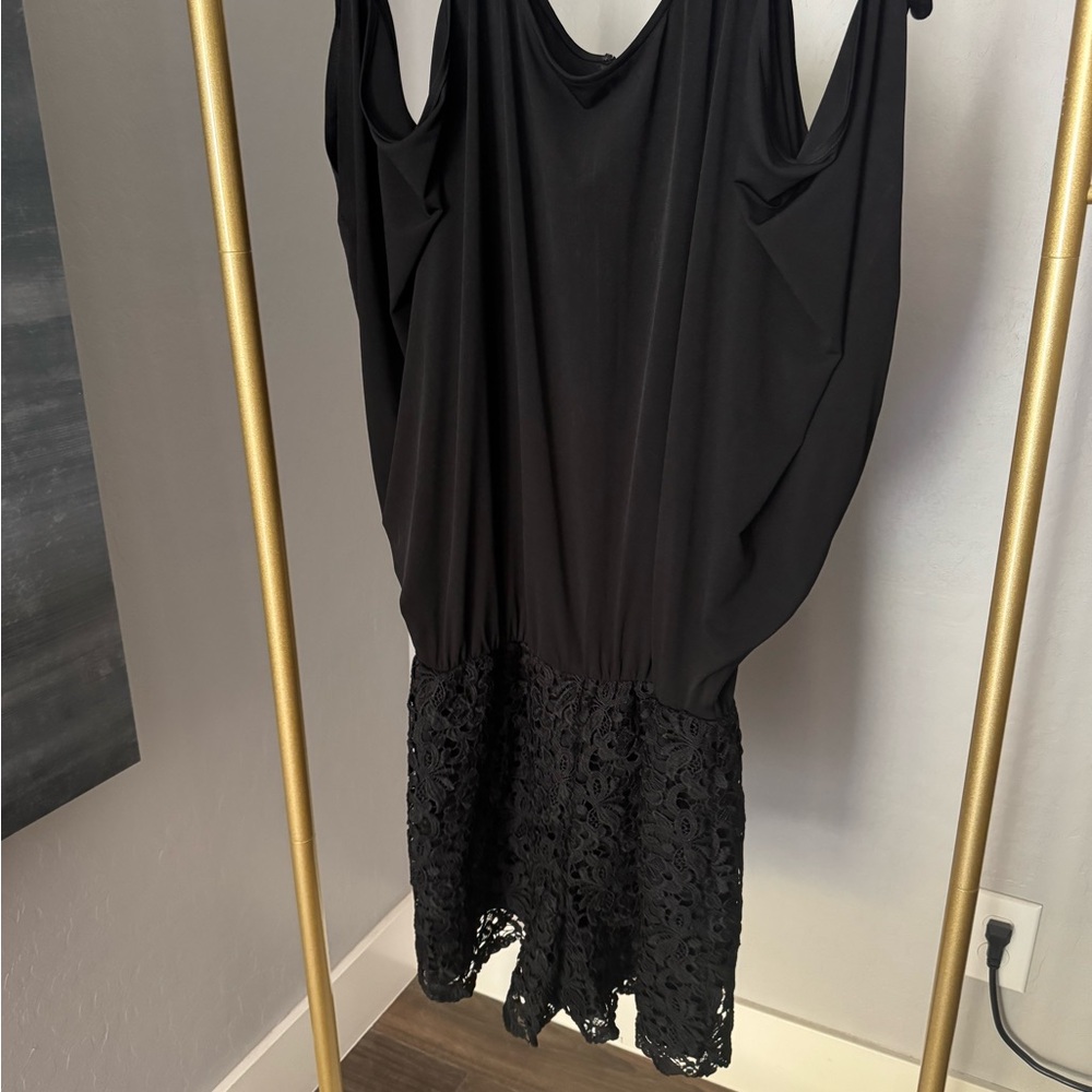 Elegant Black Romper with Lace Detail
